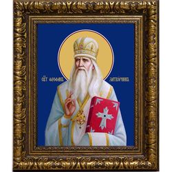 Феофан Затворник святитель. Икона на холсте.