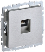 BRITE Розетка компьютерная RJ45 кат.6 РК11-БрА алюминий IEK