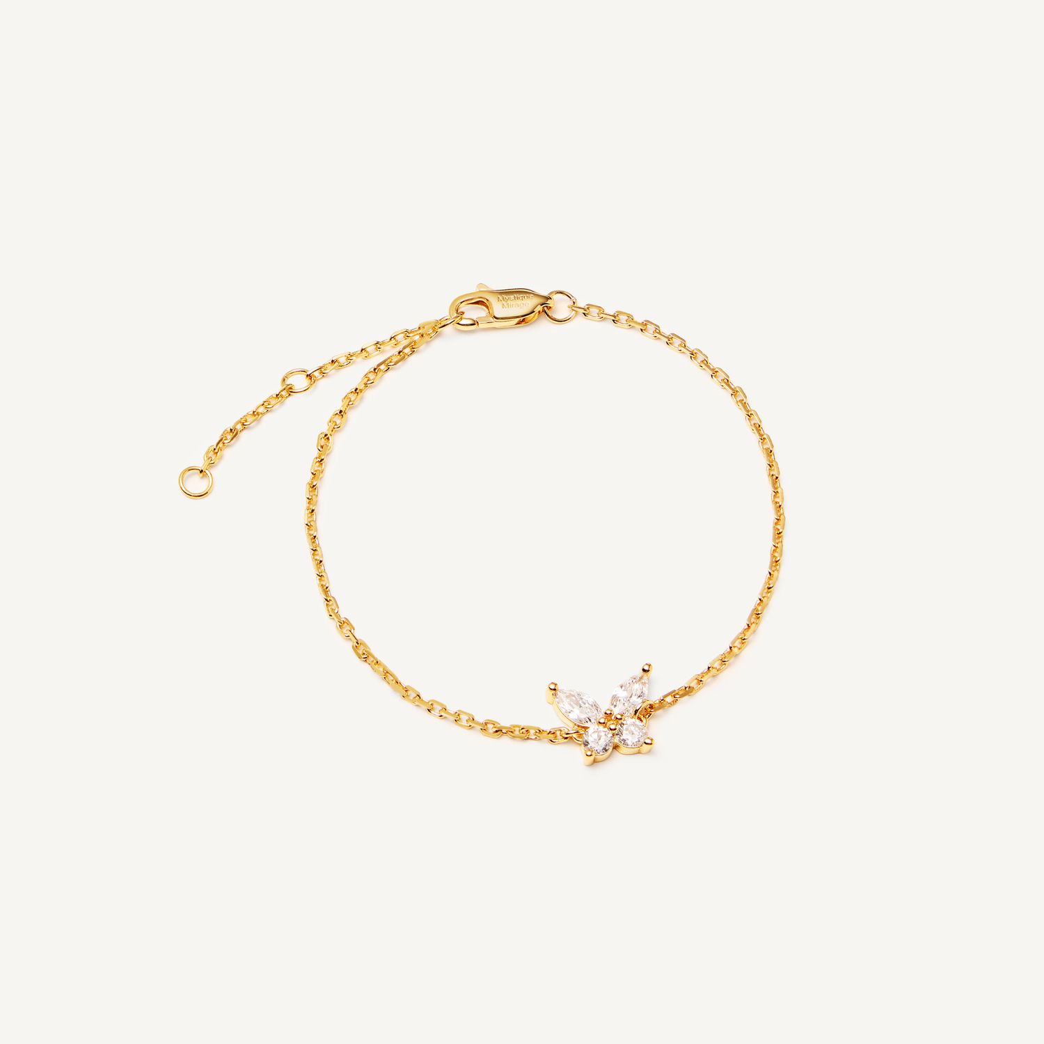 Браслет Crystal Butterfly Bracelet - Gold