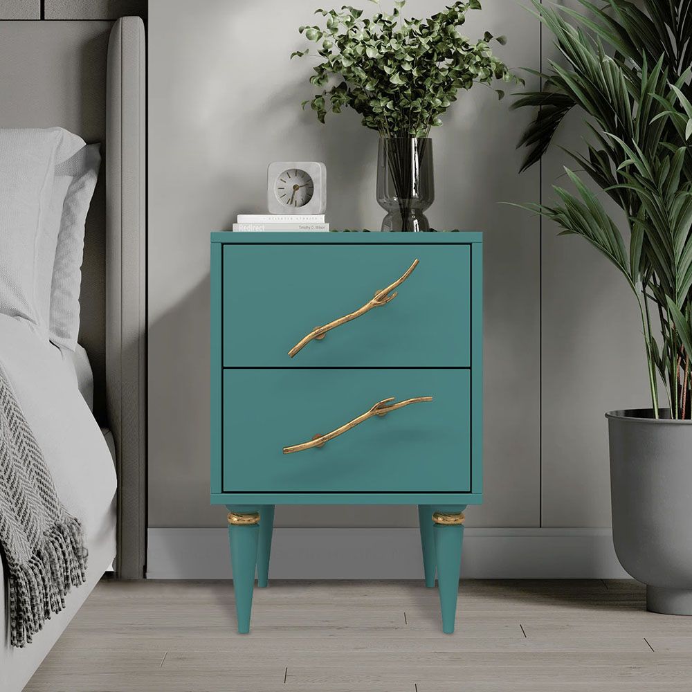 Тумба Арт Колор matte Классик Голд Пастельно-синий матовый