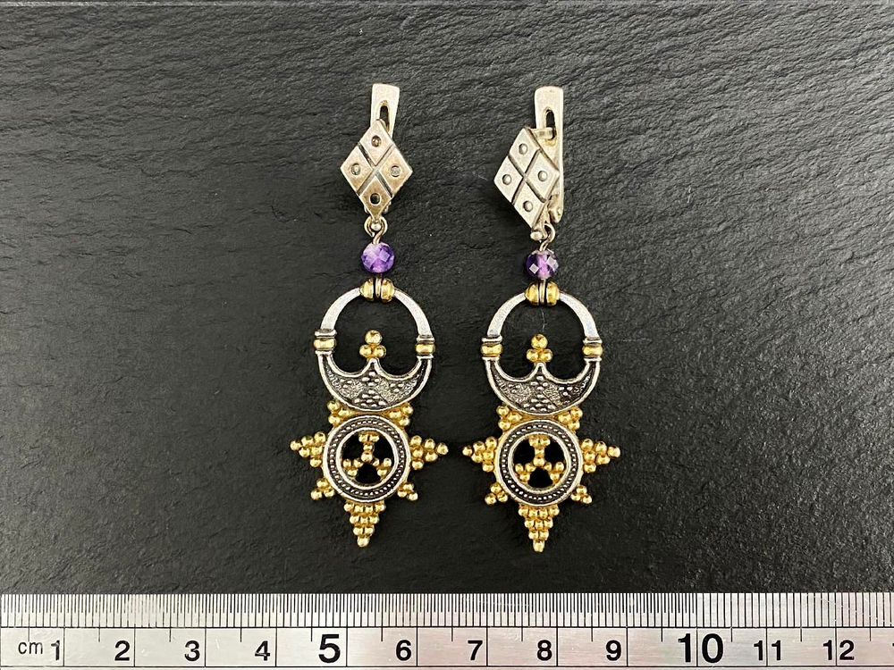 Серьги "Луна и Солнце".