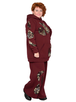 Брюки широкие из футера с начесом Любава