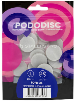 Спонж-файл для педикюрного диска PODODISC STALEKS PRO L (25 шт)