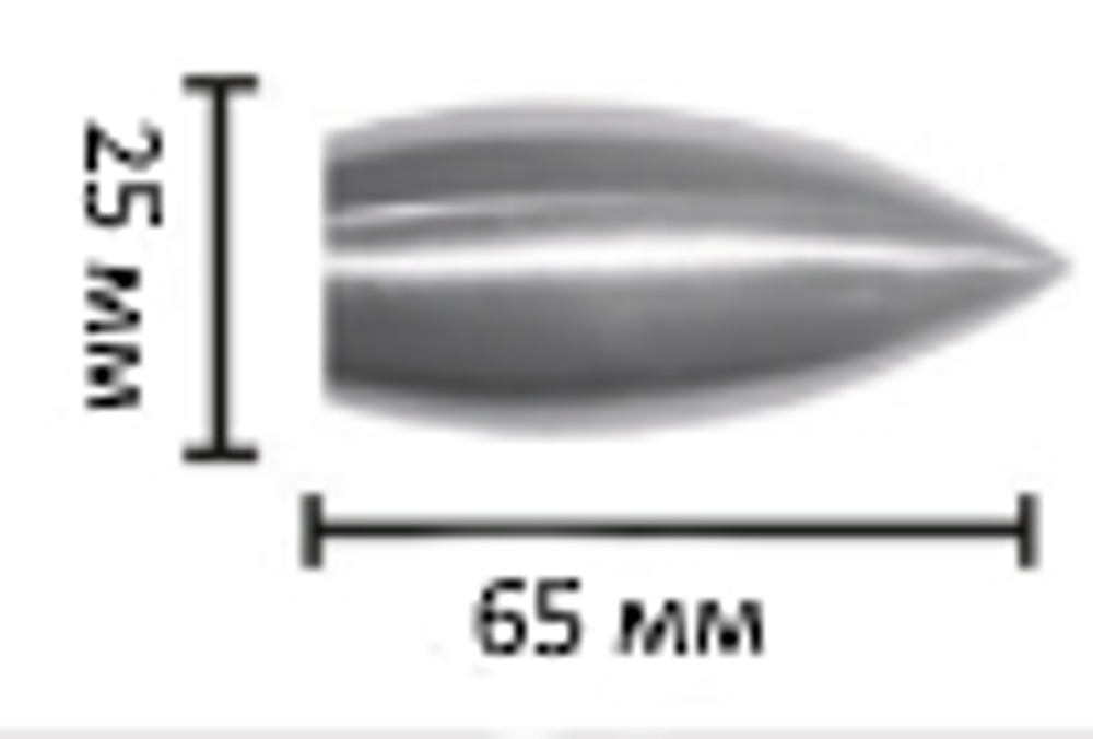 Наконечники "Пуля Ост" кованых карнизов для штор d16 мм, цвет нержавеющая сталь
