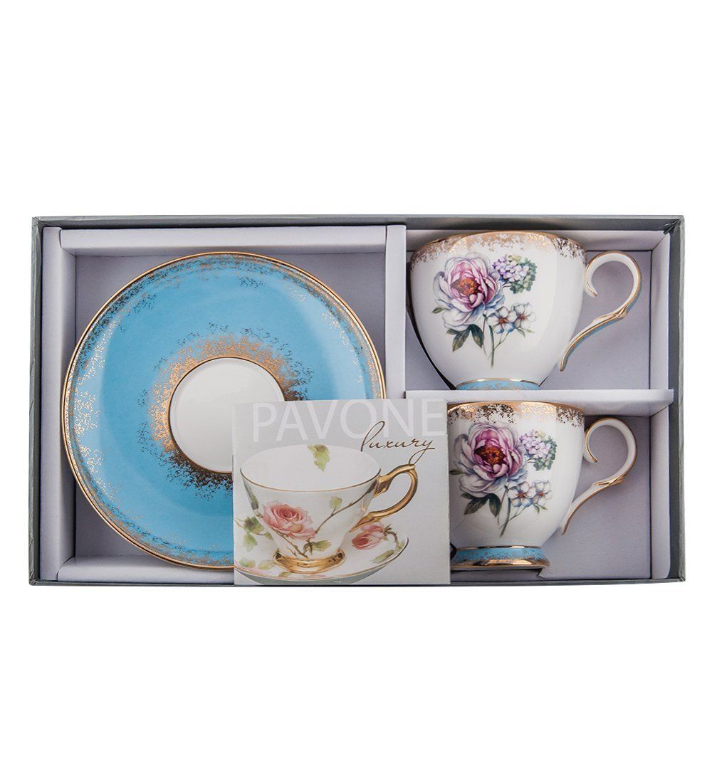 Pavone JK-128 Чайный набор на 2 перс. «Цветок Неаполя» (Fiore Napoli  )