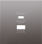 Накладка для розеток USB A+C, сталь, серия R98