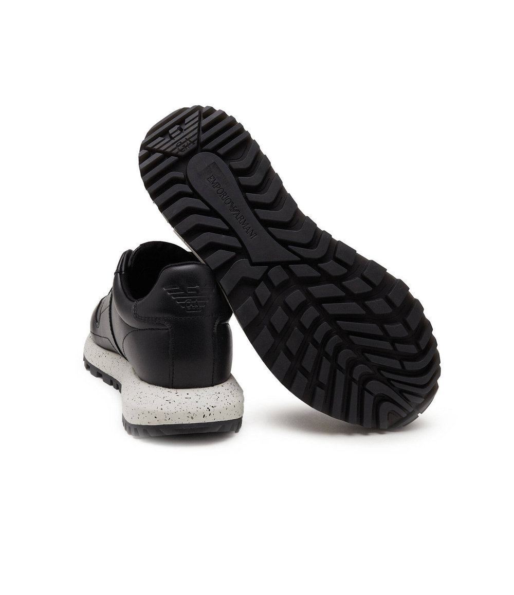 Кожаные кроссовки Emporio Armani - черный(X4X639 XD382)