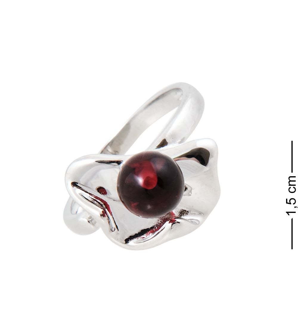 AM-3936 Кольцо «Полуцвет» (латунь, янтарь)