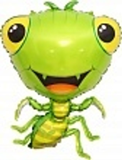 Шар (28""/71 см) Фигура, Счастливый кузнечик(богомол), 1 шт.4п. Д207