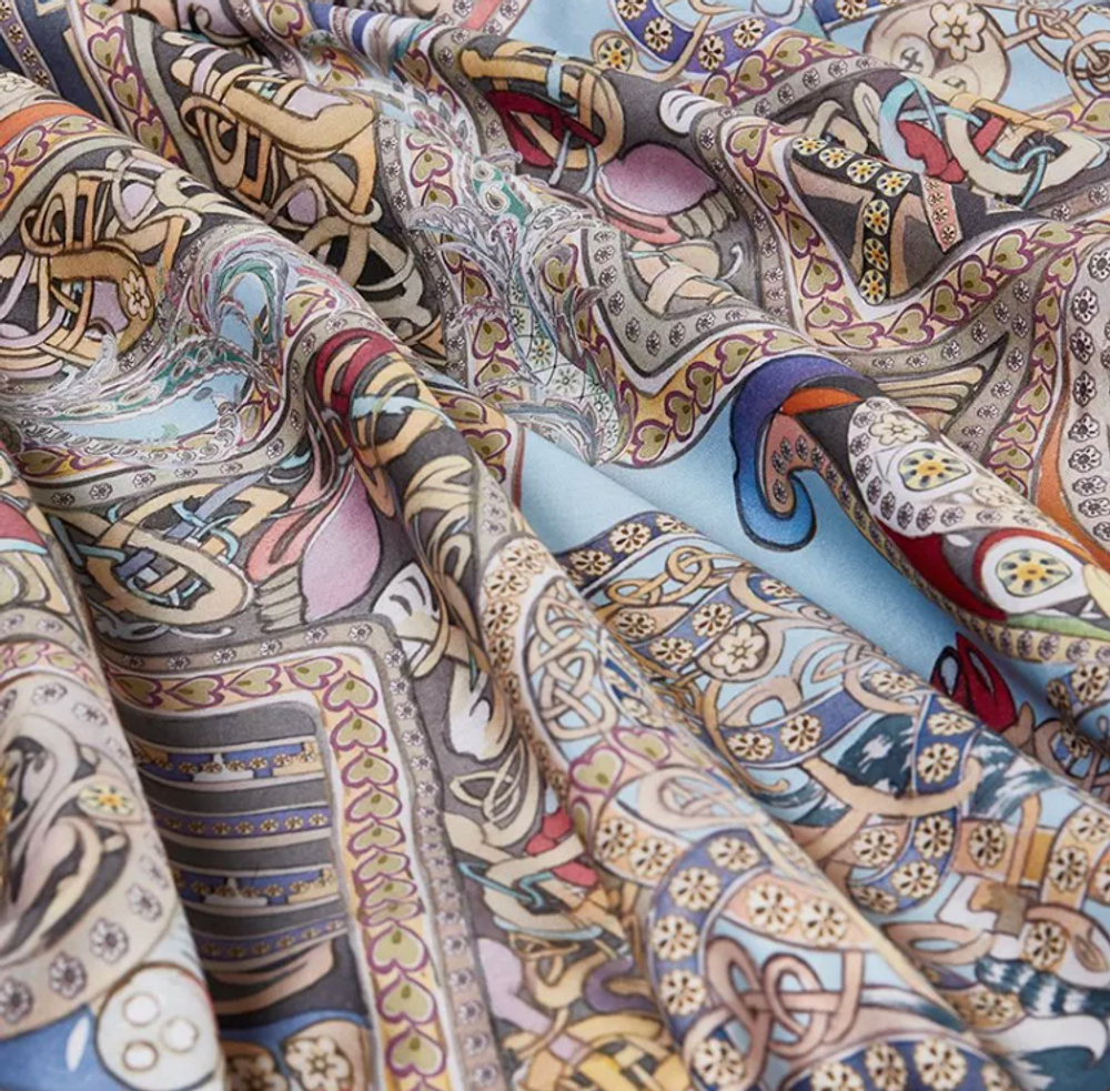 Постельное белье ЕВРО (двуспалка) Египедский Хлопок Египедский узоры на коричневом