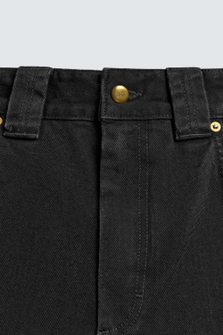 ZARA БРЮКИ КАРГО WIDE FIT, ЧЕРНЫЙ