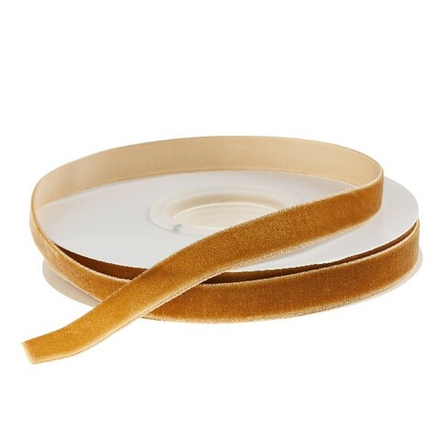 Лента декоративная (бархат) 12ммx10ярд (Мокка)