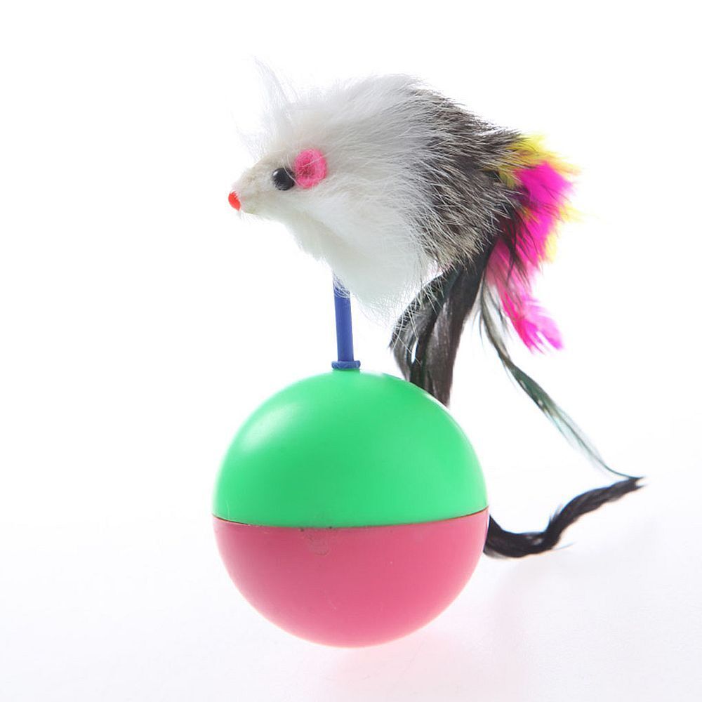 XH-024  Игрушка для домашних животных, серая мышь-неваляшка