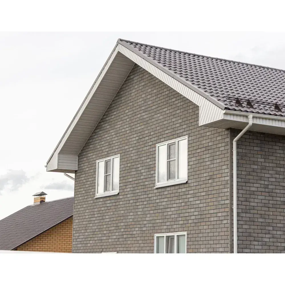 Фасадная плитка Технониколь Hauberk Серо-бежевый кирпич (в уп. 20 шт./2 м2)