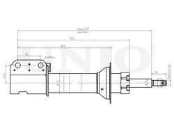 Амортизатор газовый передней подвески UNIO SAB-10597