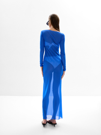 №044 Платье-сетка (синий)