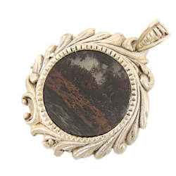 Кулон "Виньетка" обсидиан пейзажный асс.