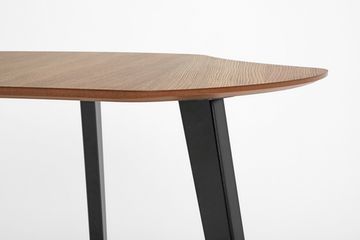 Стол Дакар-К (бук/нога тон Венге/столешница Светлый дуб с черной патиной)