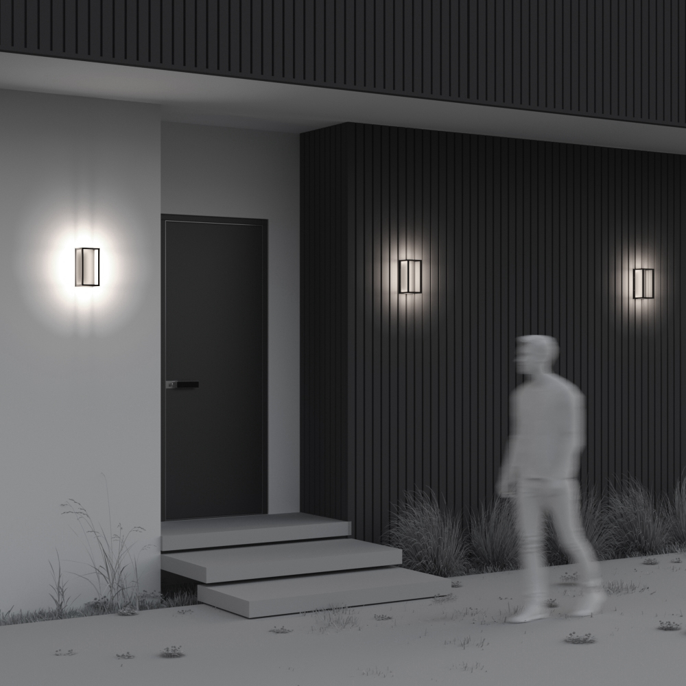 Уличный настенный светодиодный светильник Maytoni Frame O527WL-L12B3K