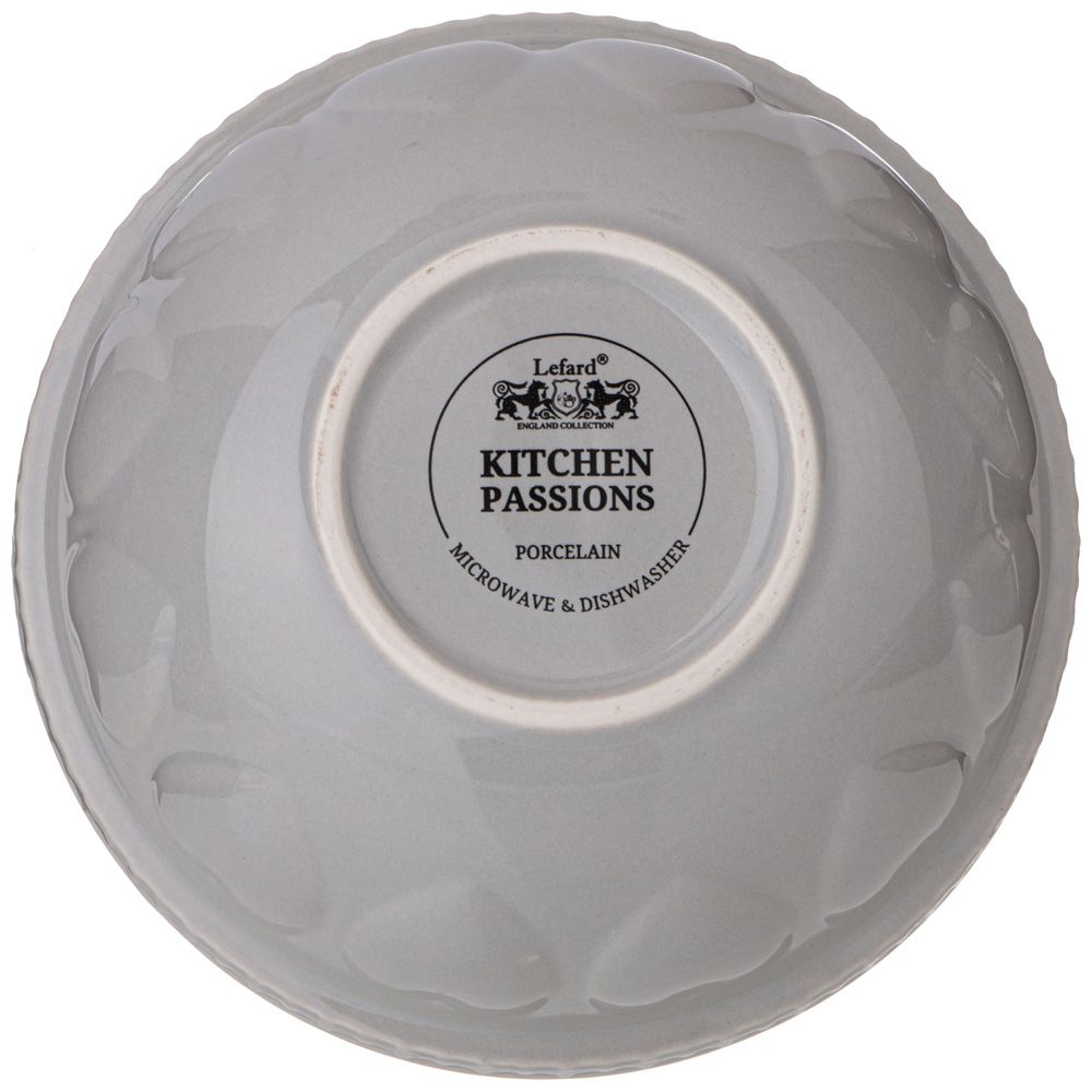 САЛАТНИК ДЛЯ СМЕШИВАНИЯ И СЕРВИРОВКИ LEFARD "KITCHEN PASSION" 25 СМ СЕРАЯ (КОР=8ШТ.)