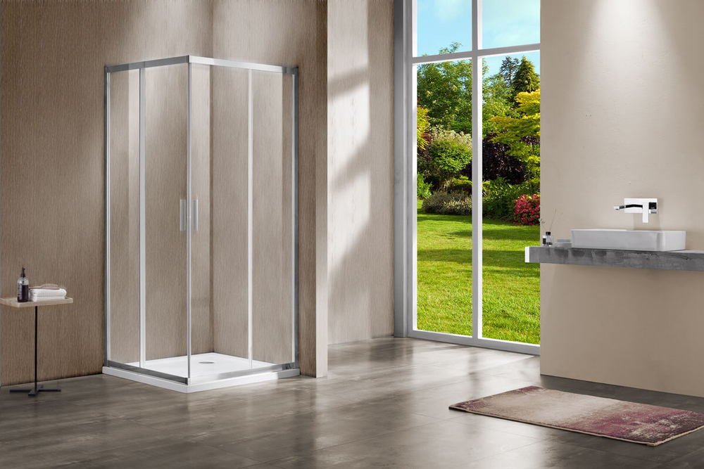 Душевой уголок Garda VSS-1G100CL, 1000*1000, хром, стекло прозрачное