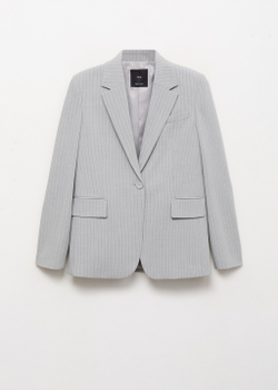 Костюмный блейзер в узкую полоску