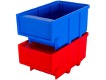 Ящик сплошной 170×105×80 мм, объем 1.43 л., арт.: 6001, красный, код: 10554