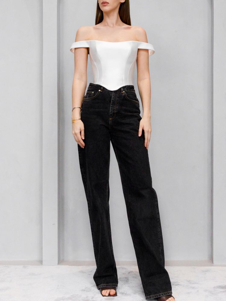 Корсетный топ из атласа