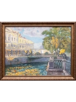 Картина маслом "Банковский мостик. Осенний свет" Бондаренко