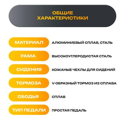Семейный велосипед, четырёхместный, красный