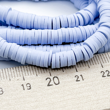 Бусина-диск, цвет гиацинт, размер 6 мм, цена за нить 40 см