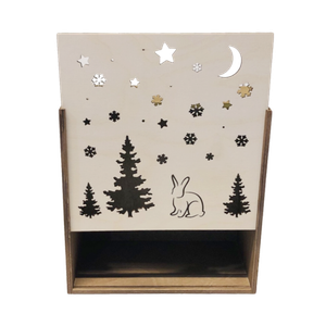 Ящик пенал орнамент "Новый год" 20*20*10см 1шт.