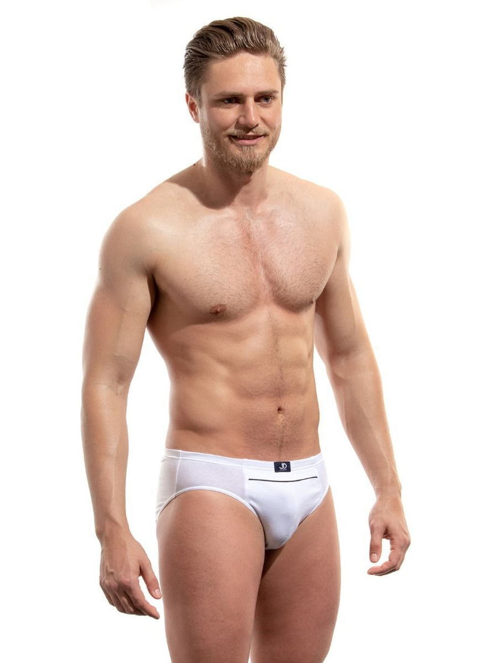 Мужские трусы-слипы с контрастной полоской (Размер: XXL) (Цвет: черный)