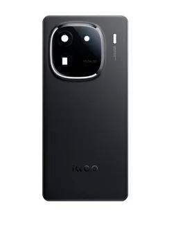Задняя крышка для Iqoo 12 черная (Black) со стеклом камеры