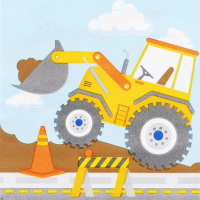 Салфетки «Строительная техника», 25 см, 12 шт