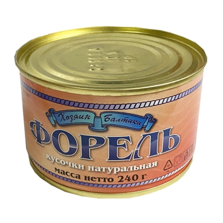 Форель Хозяин Балтики кусочками натуральная 240 гр