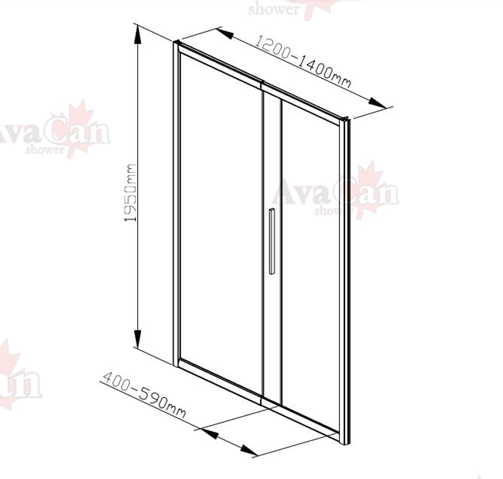 Душевой уголок AvaCan FB 140-160 + SB 90