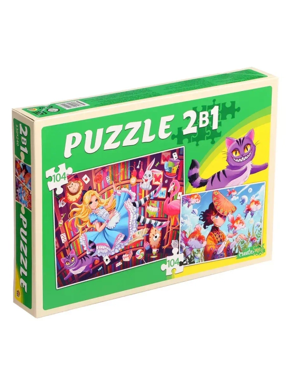 Пазлы 2 в 1 для детей 2 3 4 лет Мир аниме