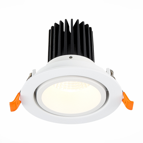 ST705.538.10 Св-к встр. Белый LED 1*10W 3000K 750Lm Ra&gt;90 38° IP20 D102xH85 170-240V Встраиваемые светильники