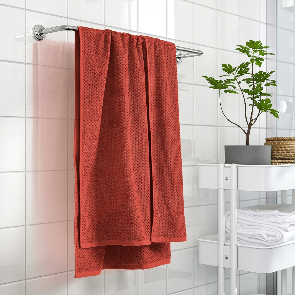 IKEA GULVIAL  (ИКЕА ГУЛВИАЛ)  -  Полотенце банное, красно-коричневое, 70x140 см