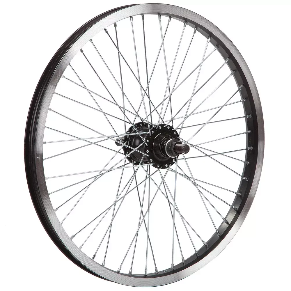 Колесо 20"заднее для BMX,двойной алюм.обод,36 отв,втулка SF-B17R алюм.,гайка 14мм ось,пром подшип. FELGEBIETER