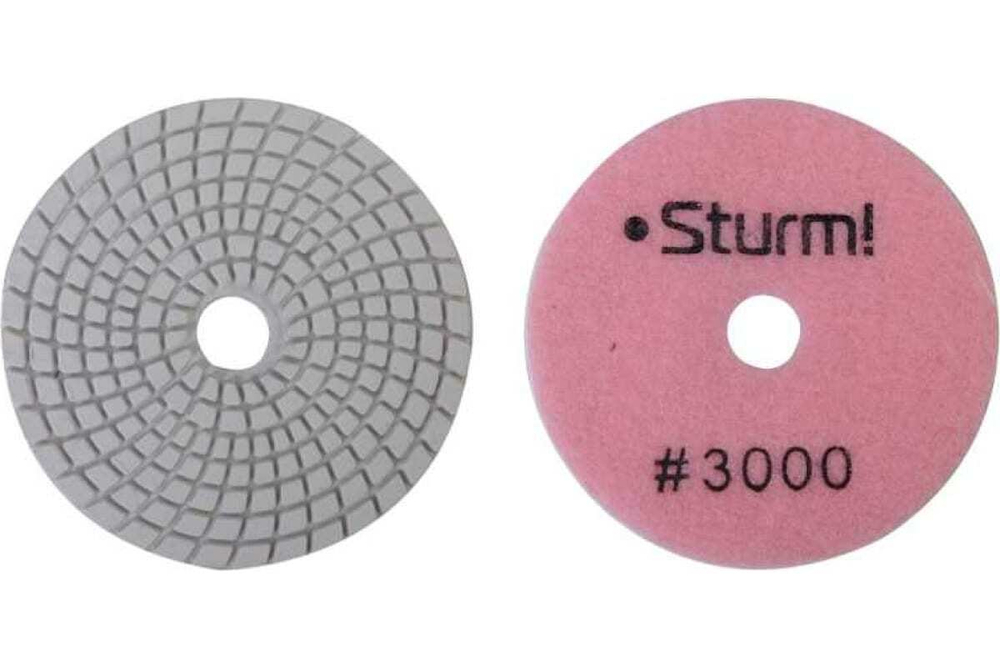 Круг алмазный гибкий шлифовальный АГШК (100 мм, P3000, сухая шлифовка) Sturm 9012-D100-3000