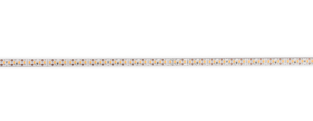 Лента светодиодная SMD тёпло-белая DC24V 14, 4W/m 3000K 1960Lm/m 160д/м CRI>90 IP65,  упаковка 5 метров,  ширина 8мм,  высота 3, 8мм,  самоклейкая