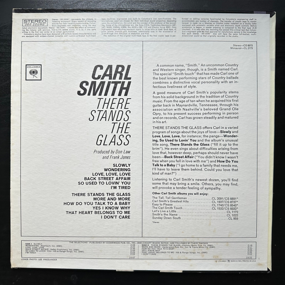 Carl Smith - There Stands The Glass (США 1964г.)