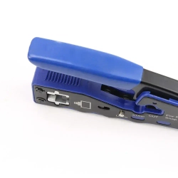 Кримпер rj45 для обжима витой пары, сквозной, многофункциональный, синий