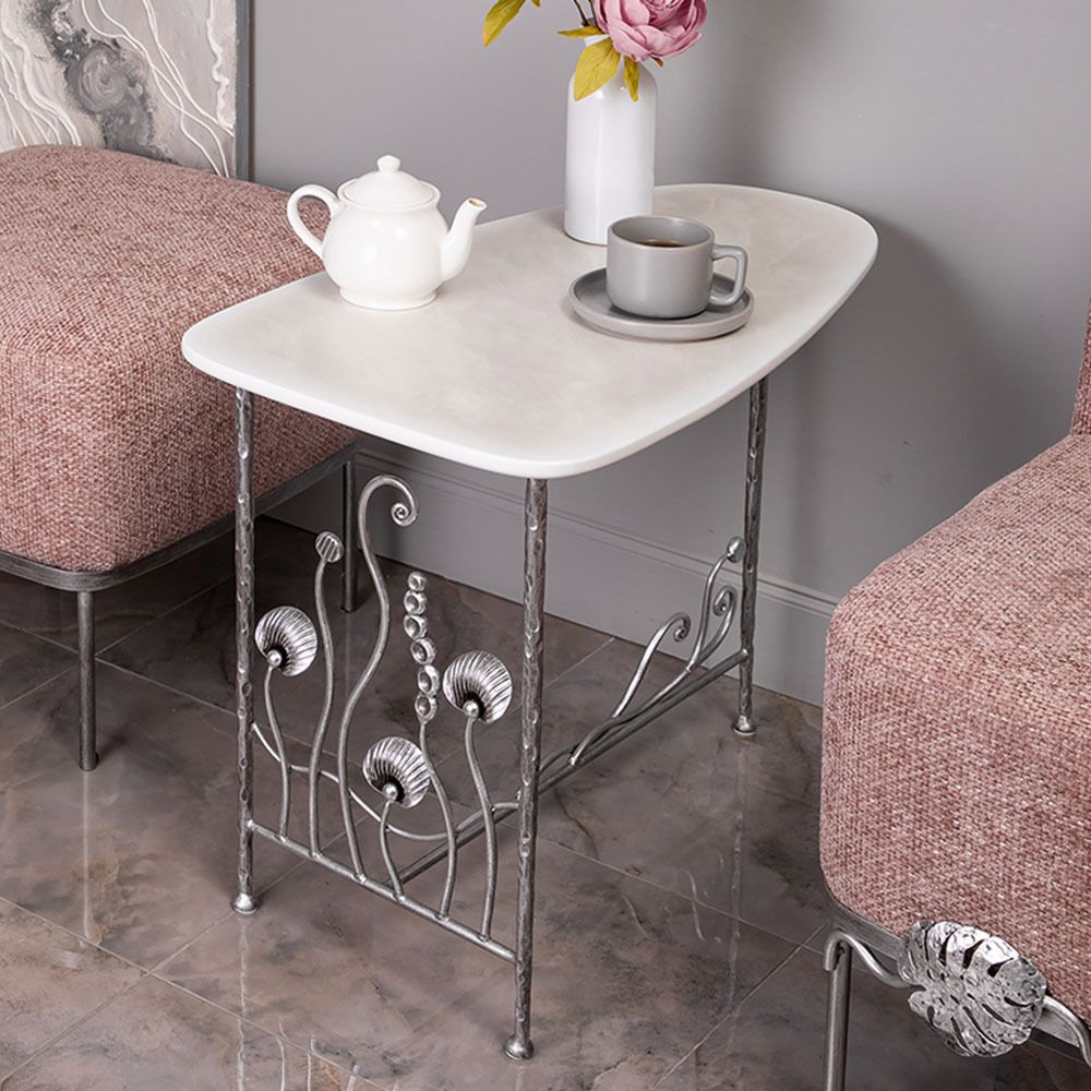 Столик декоративный Блюм - 2 Античное серебро