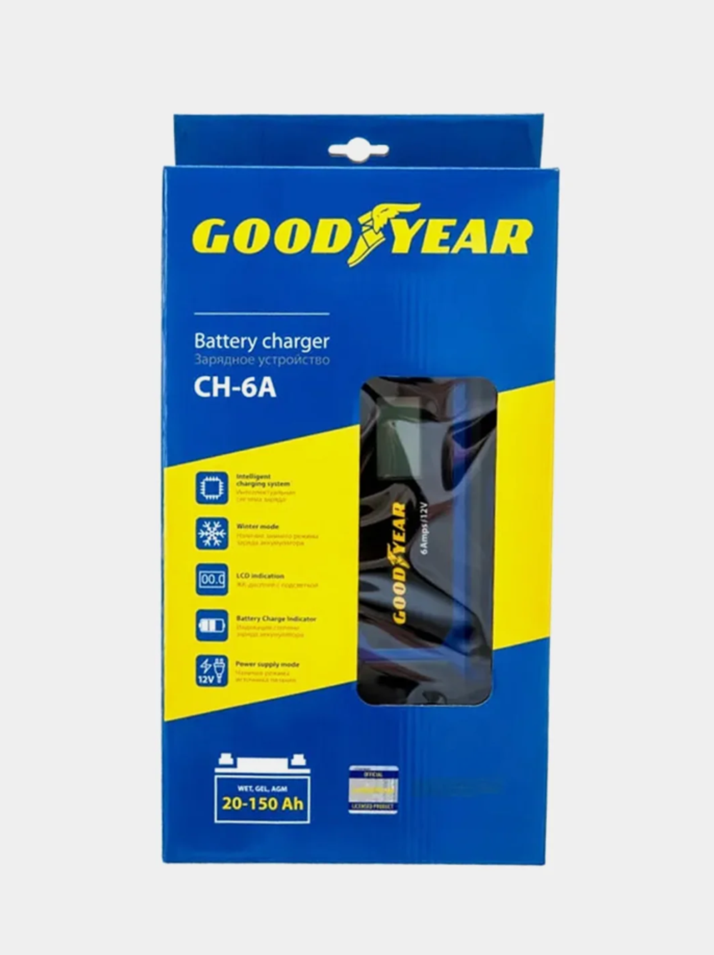 Электронное зарядное устройство для свинцово-кислотных аккумуляторов Goodyear CH-6A GY003002
