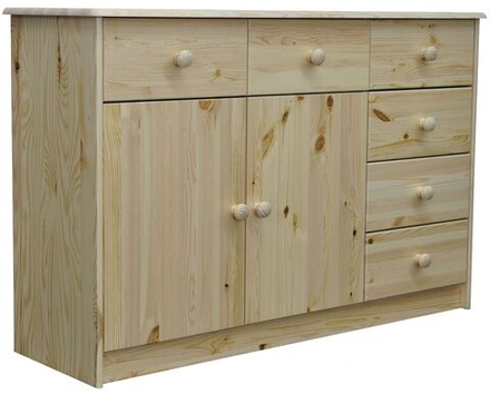 Комод 2 двери 6 ящиков Хаба, бежевый