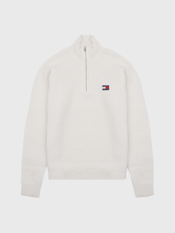 Свитер на молнии Tommy Jeans Quarter-Zip Raglan Ancient White Melange