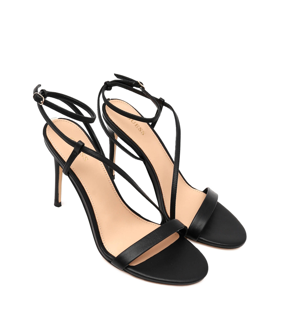 Кожаные босоножки на шпильках kadera Guess - черный(FL5KAD LEA03)